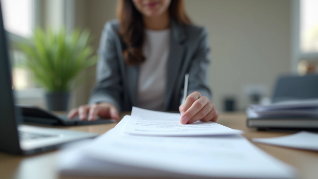 Buchhalter arbeitet mit Dokumenten