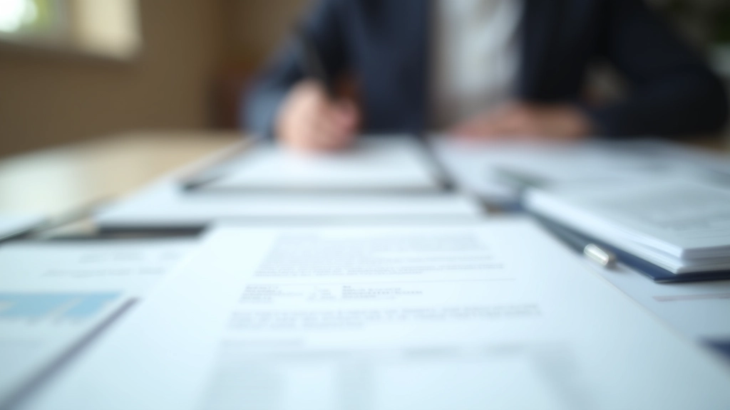 Nahaufnahme von Geschäftsdokumenten mit Zahlen und Steuererklärungsformularen auf Schreibtisch