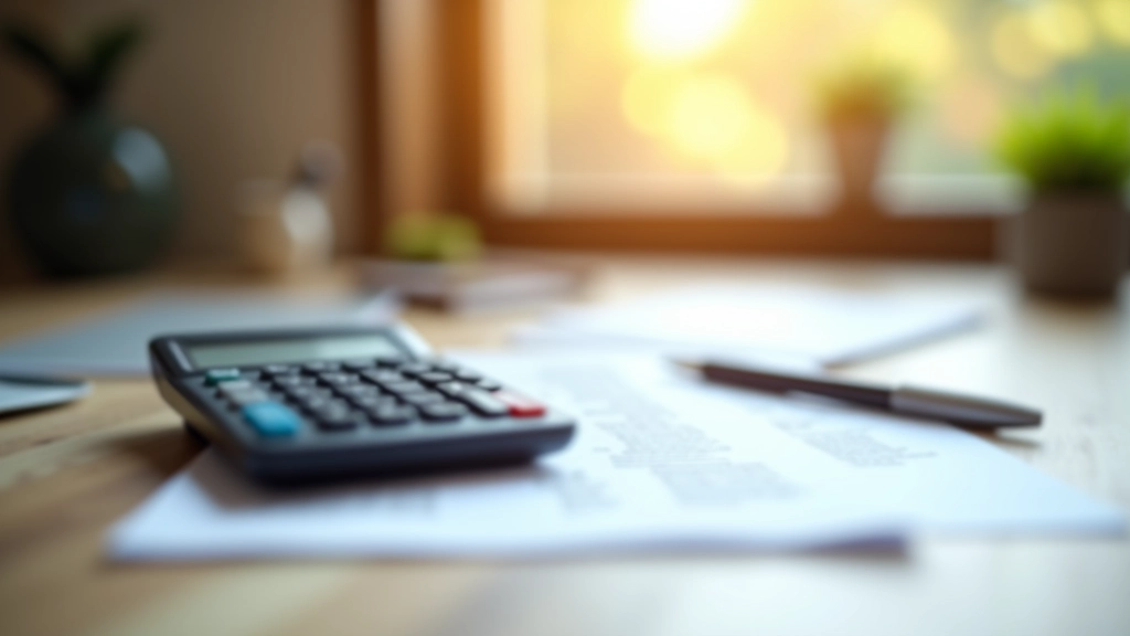 Taschenrechner und Notizblöcke mit Handschriften zur Finanzplanung, professionelle Anordnung